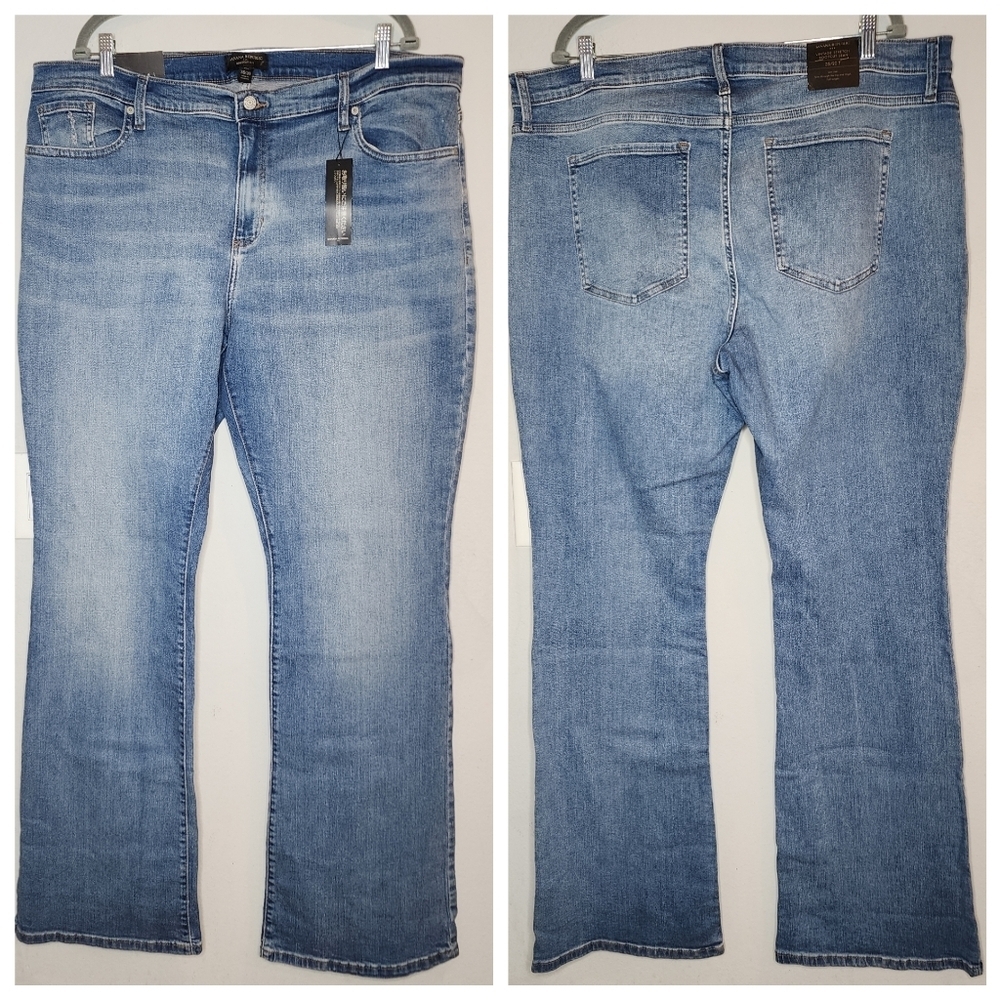 NWT 20T Banana Republic Bootcut Jeans Stretch Denim Lightwash Plus Size 20 Tall